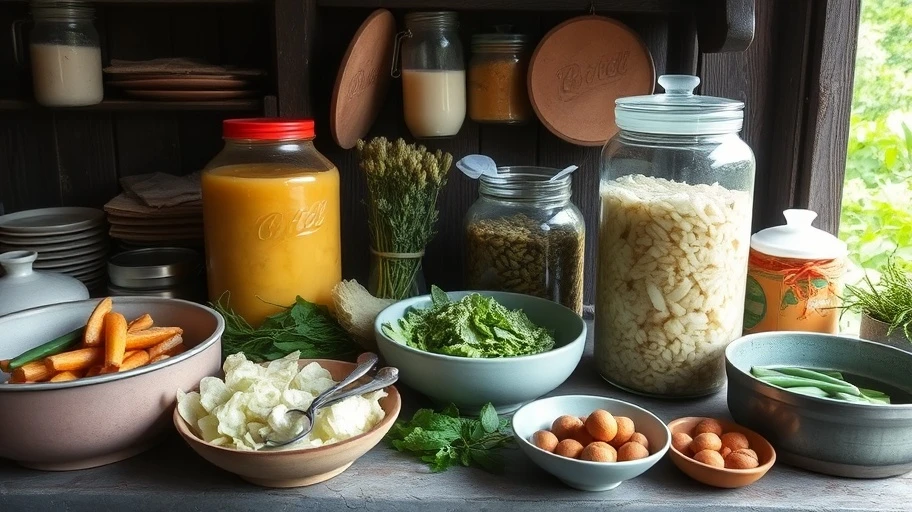 Ảnh chế biến thực phẩm với microbiome
