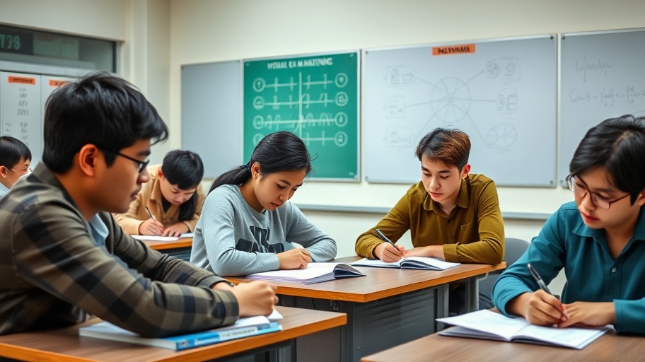 Các sinh viên học toán để thi vào ngành công nghệ bán dẫn