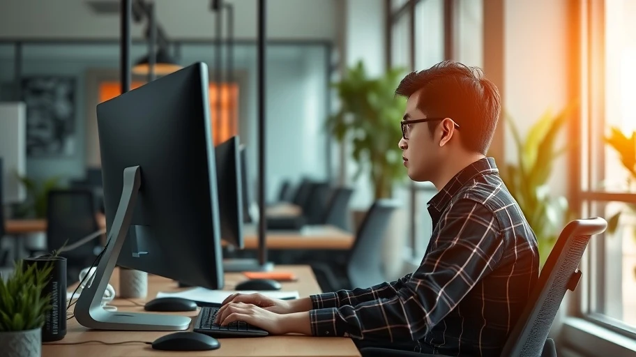 Chuyên gia công nghệ làm việc với máy tính.