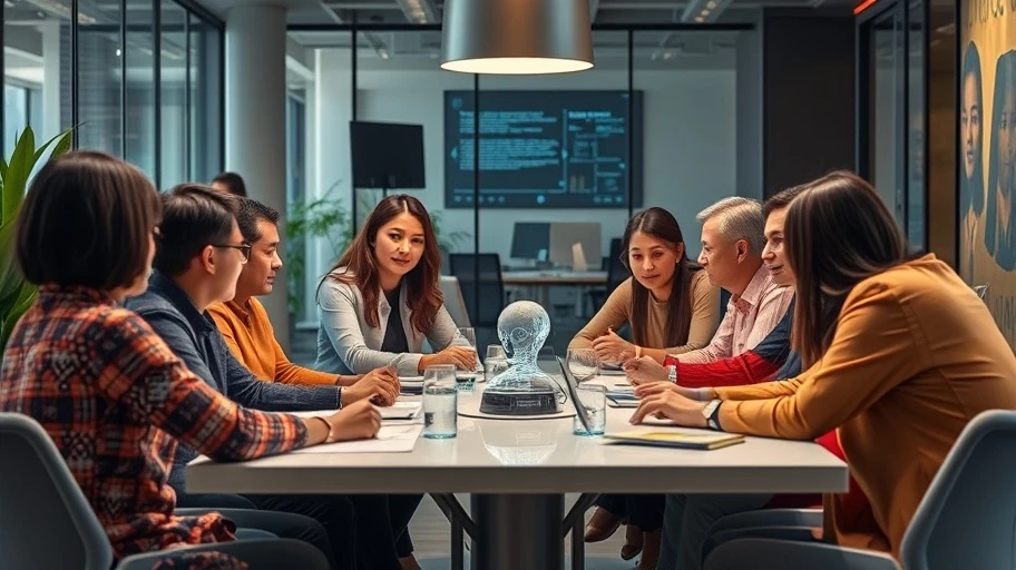 Cuộc họp về agentic AI tại văn phòng hiện đại ở Việt Nam