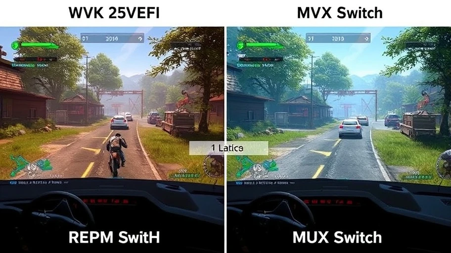 Hiệu suất gaming với và không MUX Switch