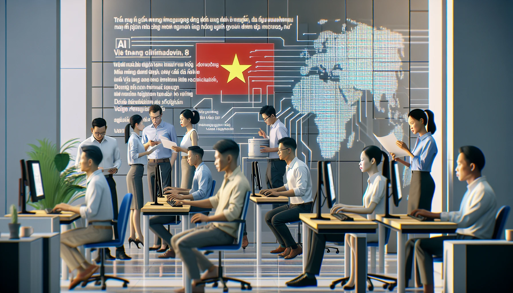 Hình ảnh ai agent tại văn phòng Việt Nam