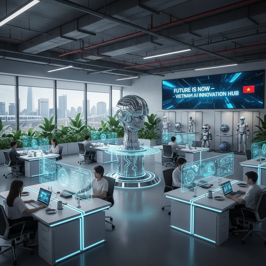 Hình ảnh hệ thống AI Advantech trong văn phòng hiện đại.