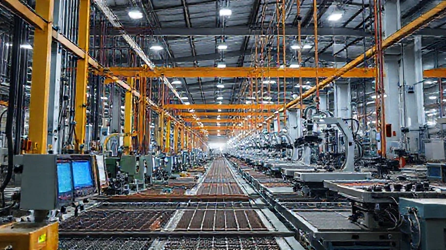 Hình ảnh nhà máy sản xuất áp dụng tự động hóa.
