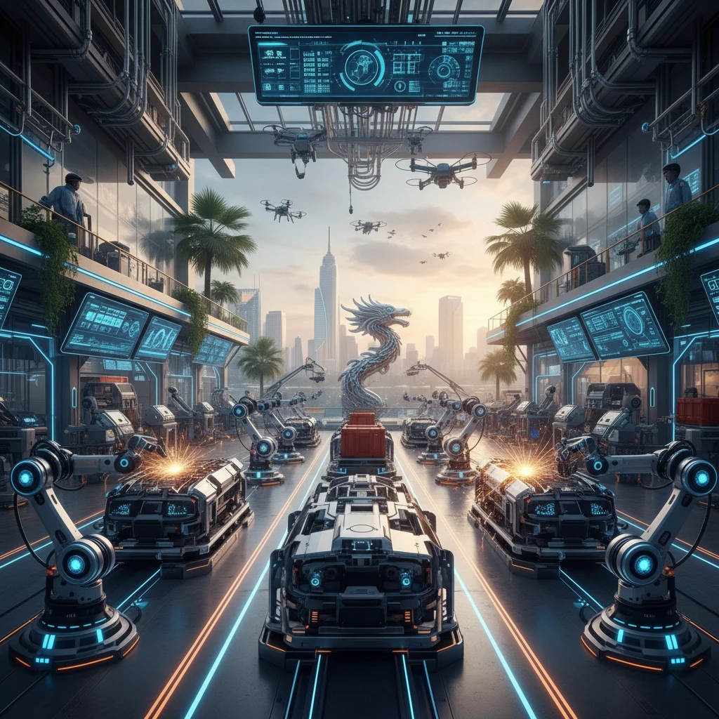 Hình ảnh robot tự chủ trong công nghiệp