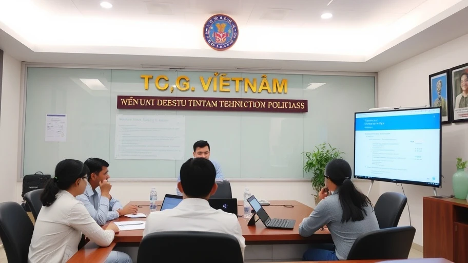 Hình ảnh văn phòng chính phủ Việt Nam thảo luận về chính sách công nghệ