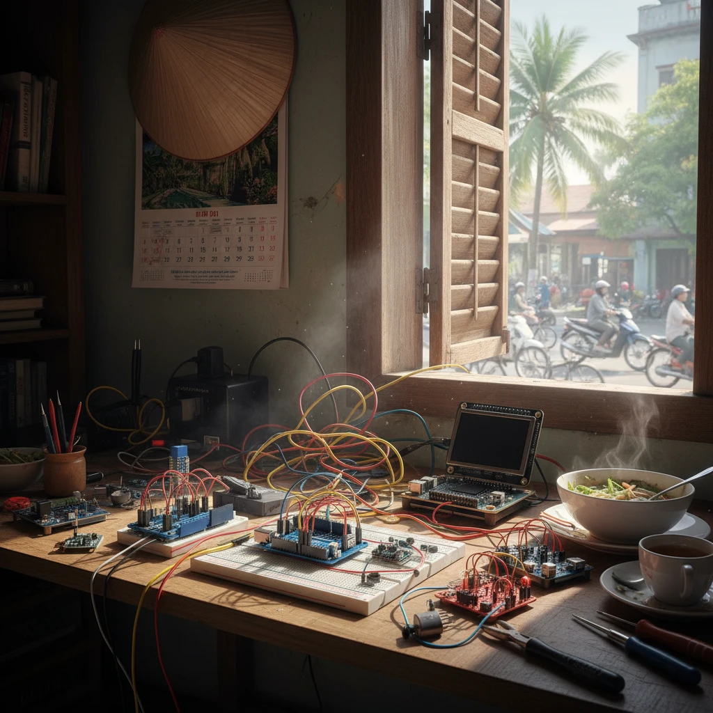 Hình ảnh vi điều khiển Arduino và Raspberry Pi trong IoT