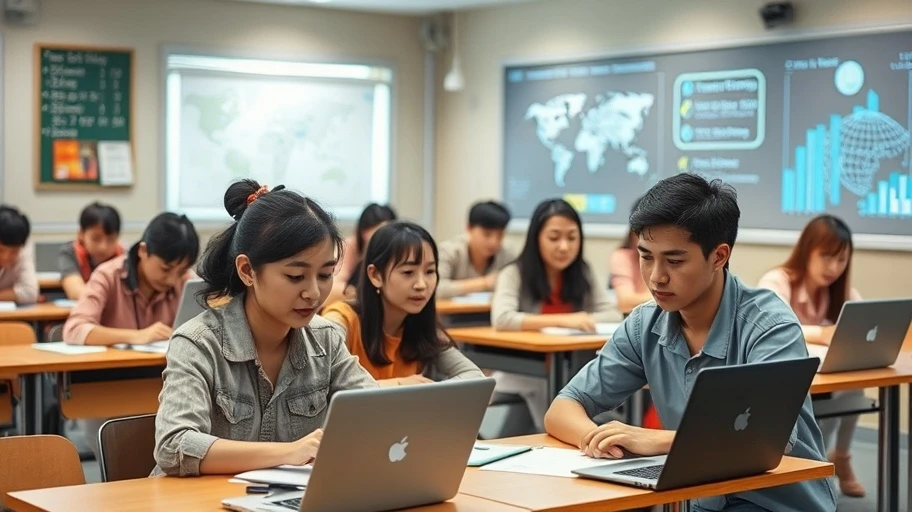 Học sinh Việt Nam sử dụng công cụ AI trong lớp học