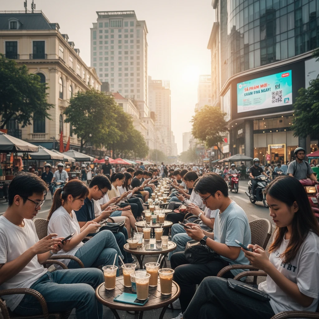 Khách hàng kỹ thuật số tìm kiếm thông tin sản phẩm tại Việt Nam