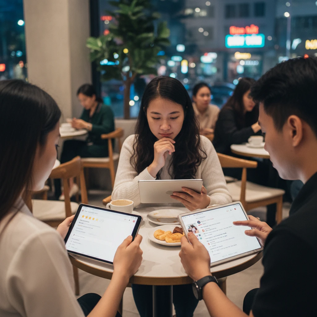 Khách hàng Việt Nam đưa ra phản hồi trên nền tảng kỹ thuật số