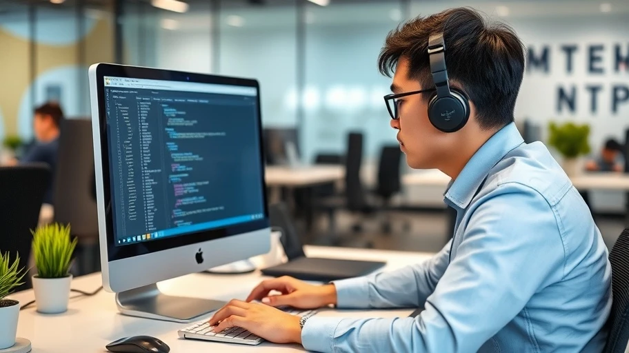 Lập trình viên làm việc trên ứng dụng web frontend với React.js