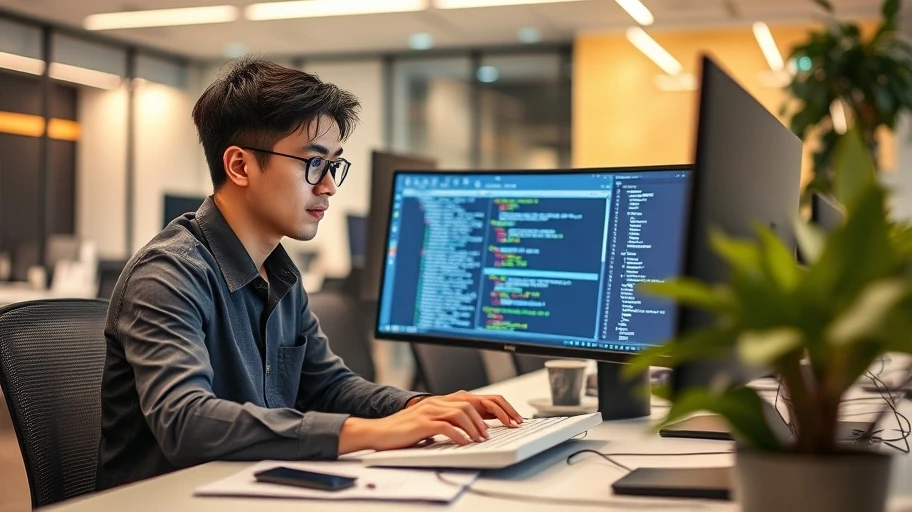 Lập trình viên thiết kế truy vấn trong Microsoft Access.
