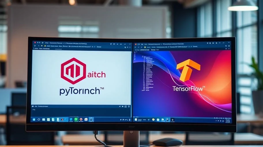 Màn hình máy tính hiển thị môi trường phát triển AI.