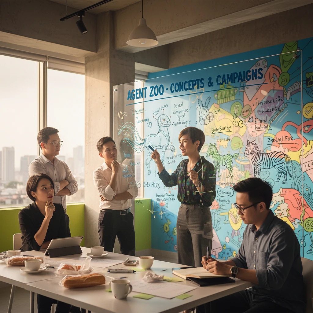 Marketing agency brainstorming agent zoo collaborations