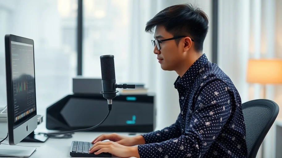 Một cá nhân Việt Nam đang tương tác với trợ lý AI qua giọng nói.