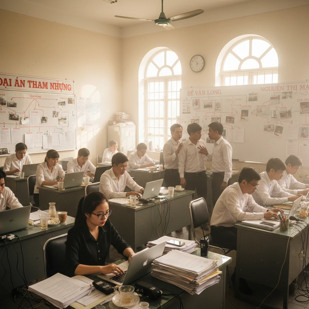 Phòng tin tức của The Daily Post đang bận rộn với các nhà báo.