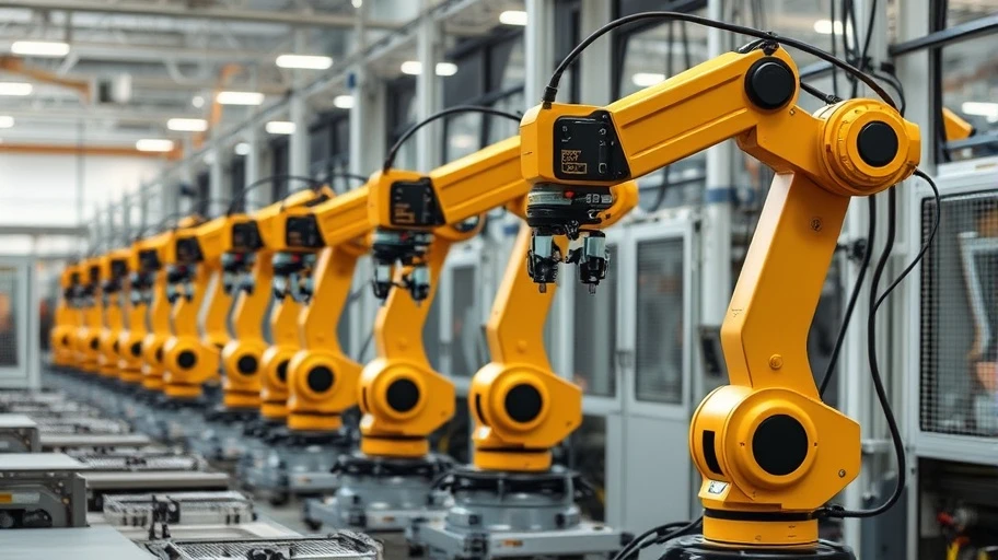 Robot công nghiệp hiện đại trong sản xuất
